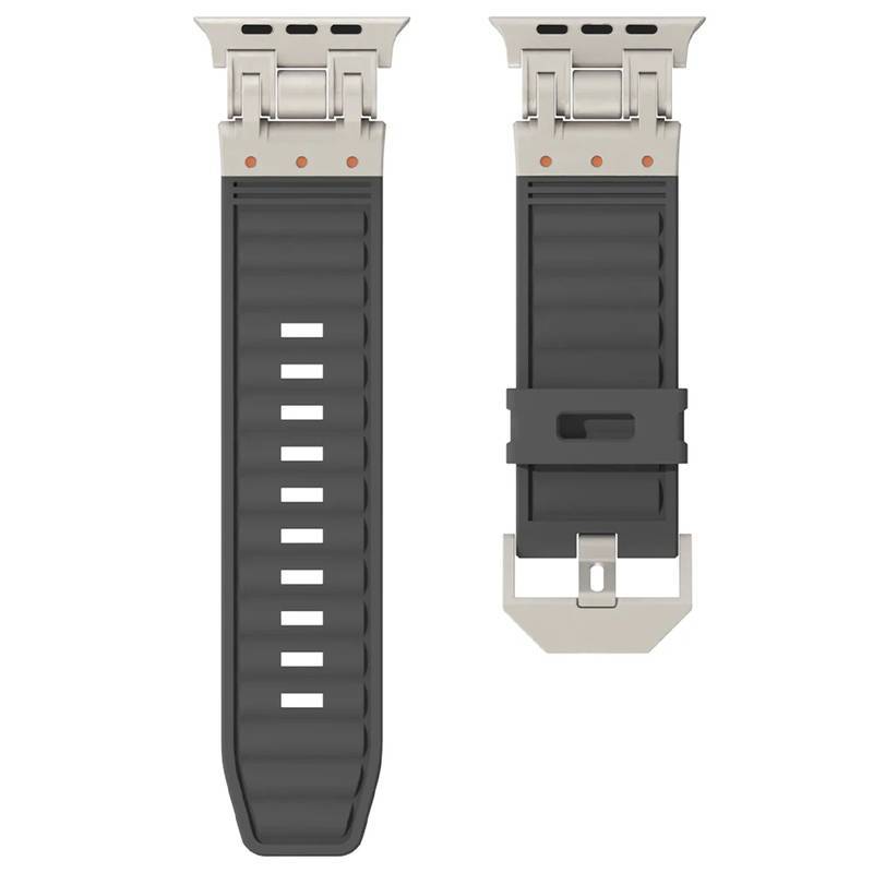 Pulseira Silicone Robot Titanium 42mm/44mm/45mm/49mm