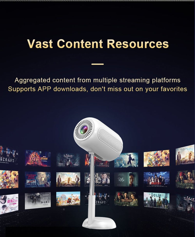 Projetor Portátil Android 11.0 1080p com Suporte Fresstyle