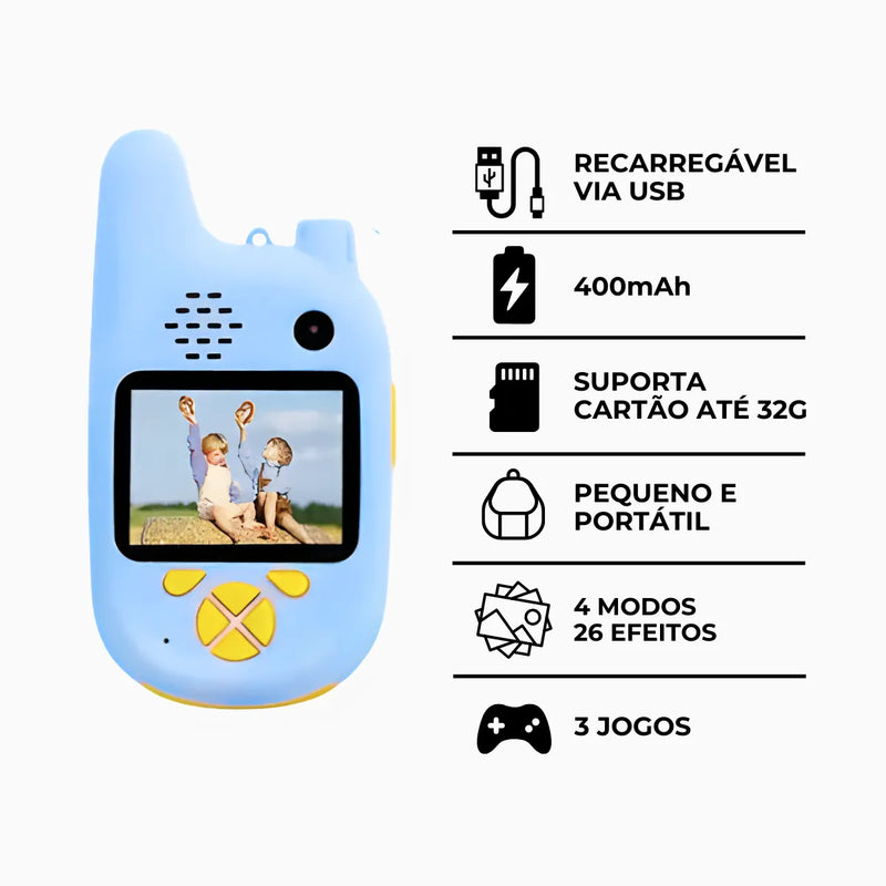 Walkie Talkie Infantil Com Câmera Digital Para Crianças