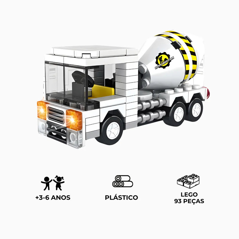 Brinquedo Blocos de Construção Carro Misturador de Cimento