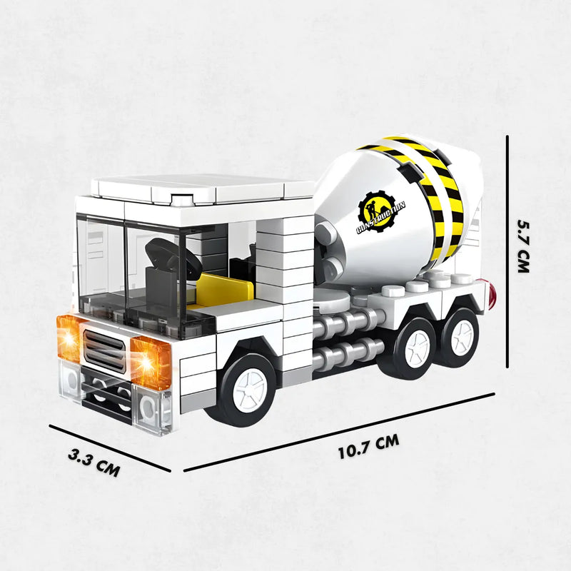 Brinquedo Blocos de Construção Carro Misturador de Cimento