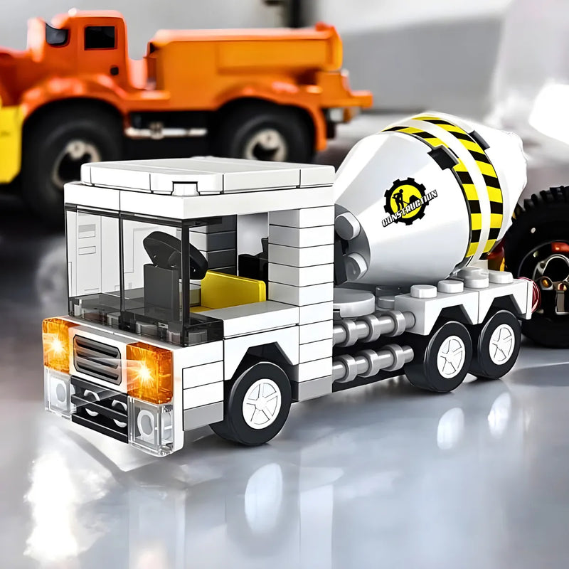 Brinquedo Blocos de Construção Carro Misturador de Cimento