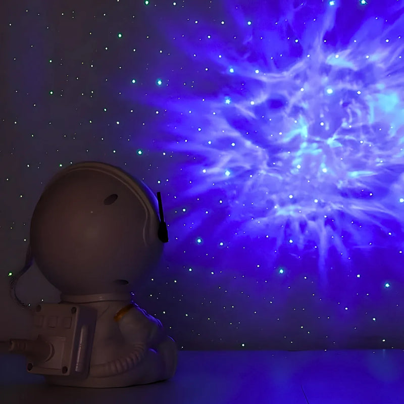 Astronauta Led Projetor Nebulosa Galáxia Estrelada