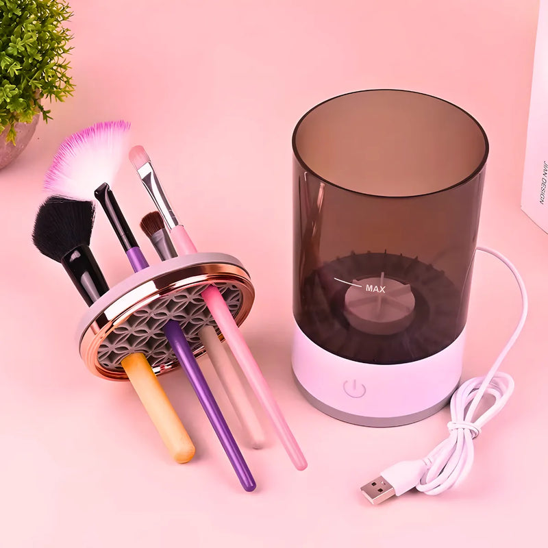 Limpador de Pinceis Maquiagem Secador Automático USB.