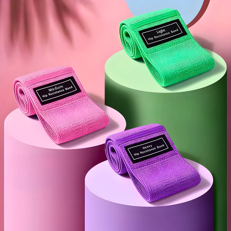 Kit 3 Faixas Elásticas De Exercício Hip Resistance Bands