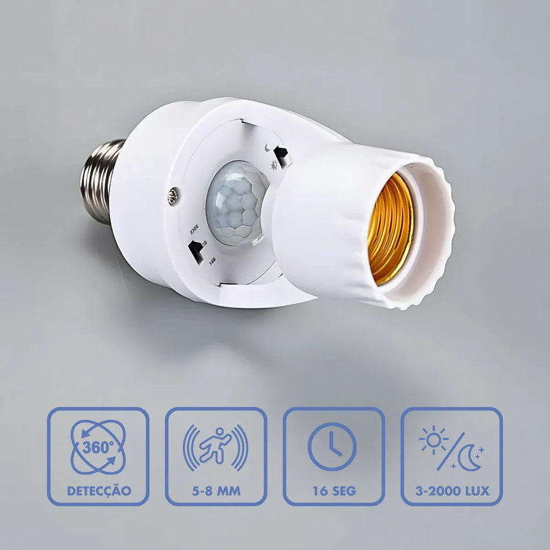 Sensor De Presença Com Fotocélula Para Lâmpada Soquete E27.