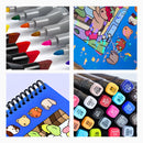 Kit Livro De Colorir Capa Dura + 36 Canetinhas - Azul