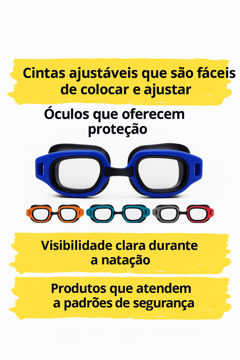 Óculos de natação infantil Cores Sortidas