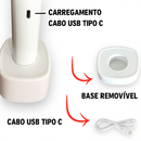 Raquete Elétrica Mata Insetos Recarregável com Base e Luz Led.