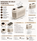 Mini Máquina de Fazer Gelo Portátil Elétrica