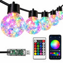 Cordão de Luzes LED RGB Coloridas com Controle Remoto
