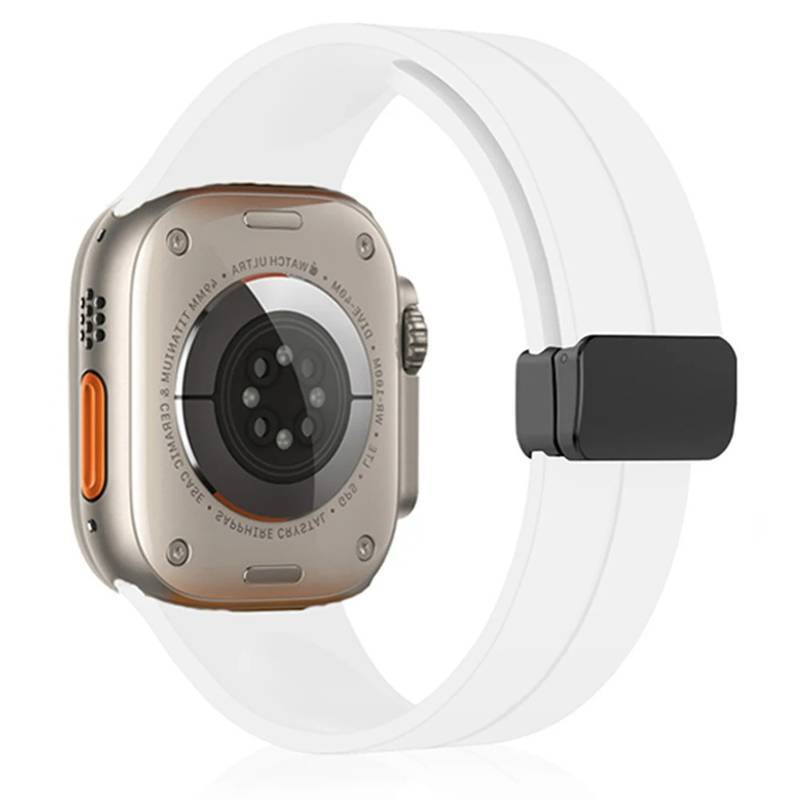 Pulseira de Silicone Magnética Dobrável 38mm/40mm/41mm