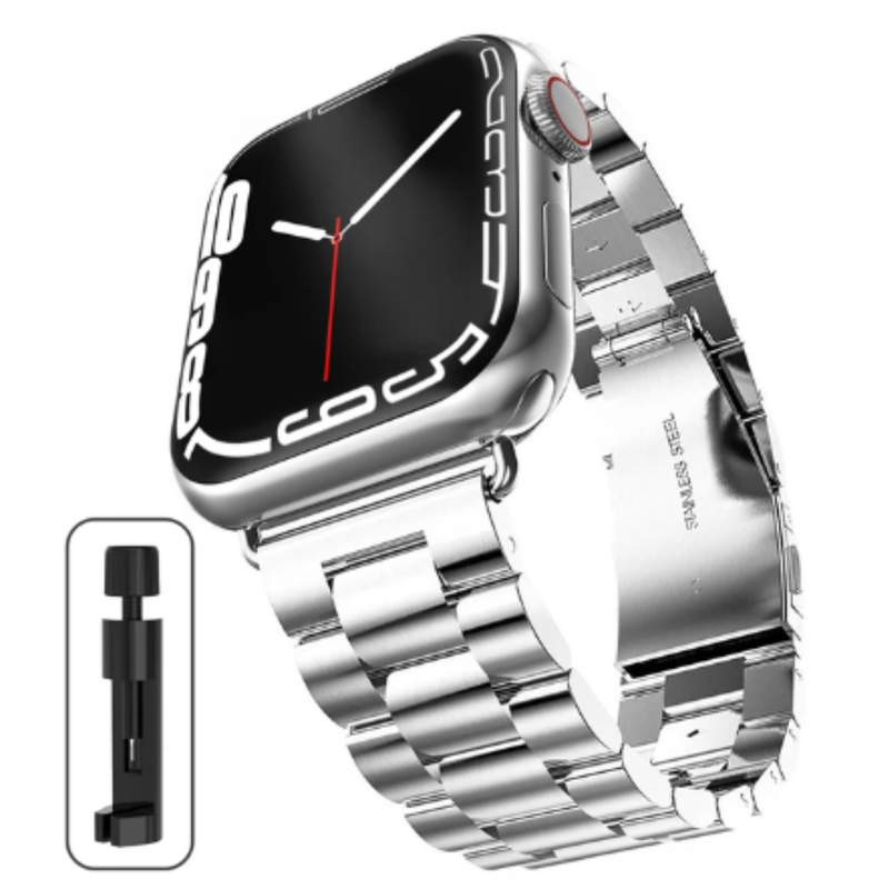 Pulseira de Aço 3 Elos 42mm/44mm/45mm/47mm/49mm