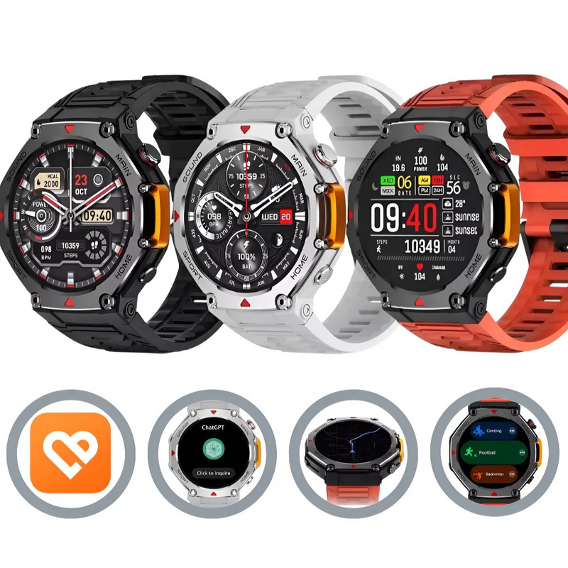 Smartwatch MA-31 M-Rex4 à Prova D'água 50M  5ATM  GPS  1GB  NFC