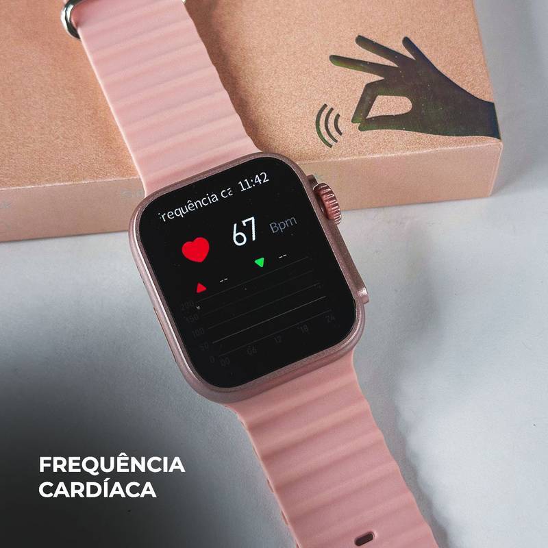 Smartwatch WS26 Ultra 2 Mini 42mm com 4 Pulseiras e Dual Touch