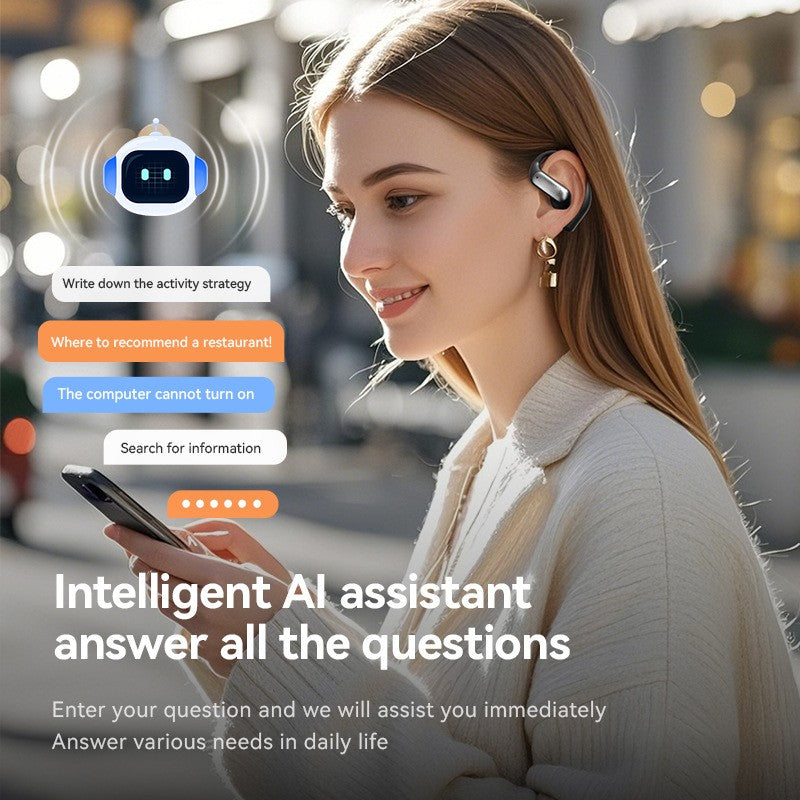 Fones de ouvido Bluetooth sem fio de tradução inteligente