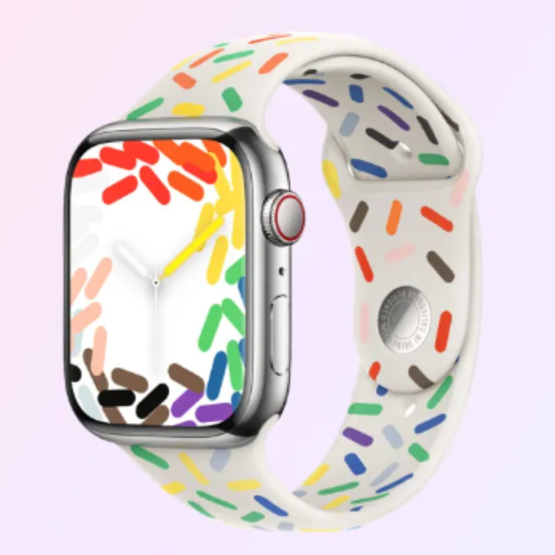 Pulseira de Silicone Confete 42mm/44mm/45mm/47mm/49mm