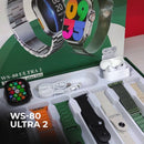 Smartwatch WS 80 Ultra 2 +Fone bluetooth com 7 Pulseiras