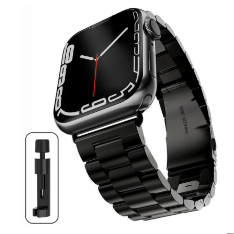 Pulseira de Aço 3 Elos 42mm/44mm/45mm/47mm/49mm