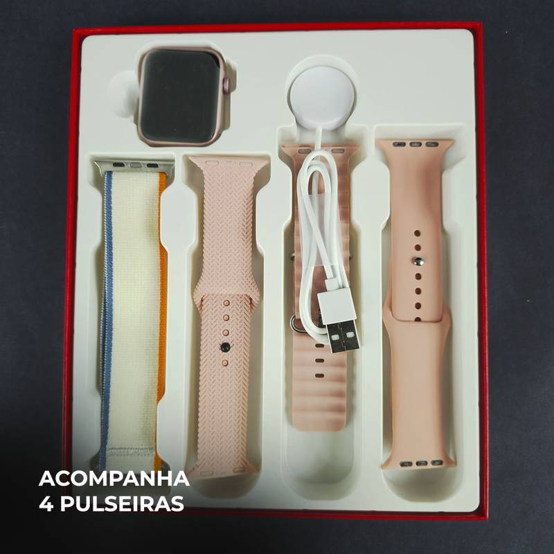 Smatwatch WS25 Mini 42mm com 4 Pulseiras