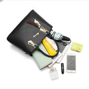 kit 2 em 1 bolsa feminina transversal vem com bolsa pequena multiuso