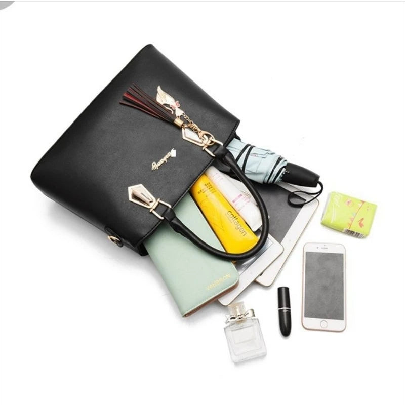 kit 2 em 1 bolsa feminina transversal vem com bolsa pequena multiuso