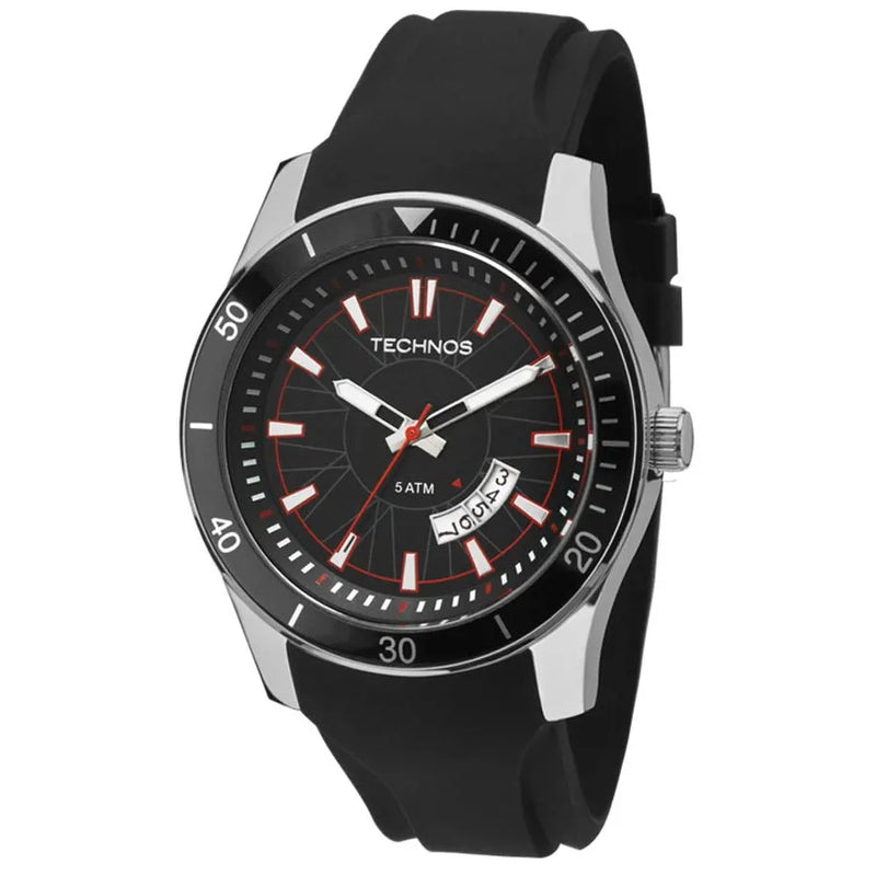 Relógio Masculino a Prova d'água Technos pulseira de Silicone