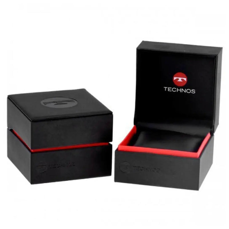 Relógios Masculino Technos a Prova d'água Cronometro Fundo Preto