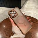 Capa Gold Slim Matte Magsafe para iPhonea prova de Choque