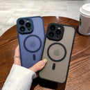 Capa Gold Slim Matte Magsafe para iPhonea prova de Choque