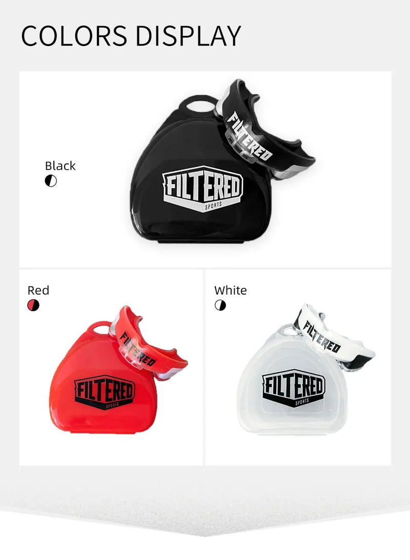 Protetor bucal esportivo filtrado, muay thai, boxe, proteção dos dentes, mma,