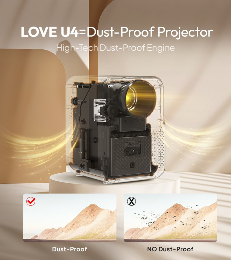 BYINTEK LOVE U4 Smart Mini Projetor de Home Theater 4K 1080P Vídeo Android WIFI