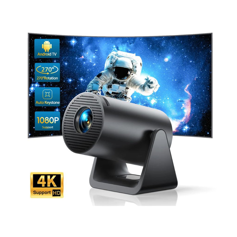 Mini projetor Wimius L1 com suporte a 1080P 300 ANSI Android 11 Wifi Bluetooth