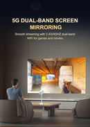 Projetor Portátil Android 11.0 1080p com Suporte Fresstyle