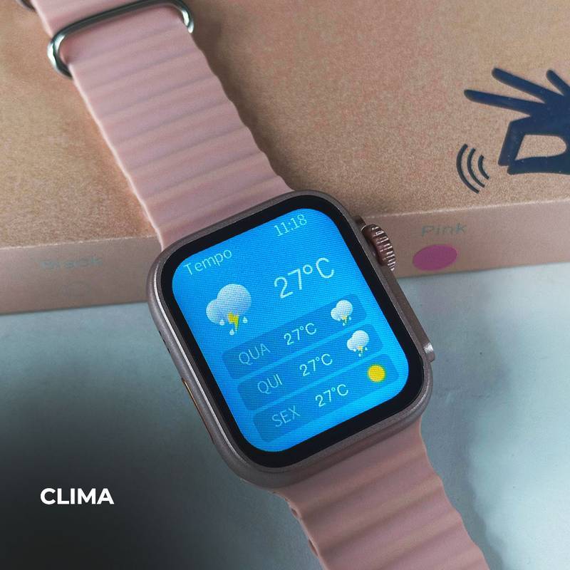 Smartwatch WS26 Ultra 2 Mini 42mm com 4 Pulseiras e Dual Touch