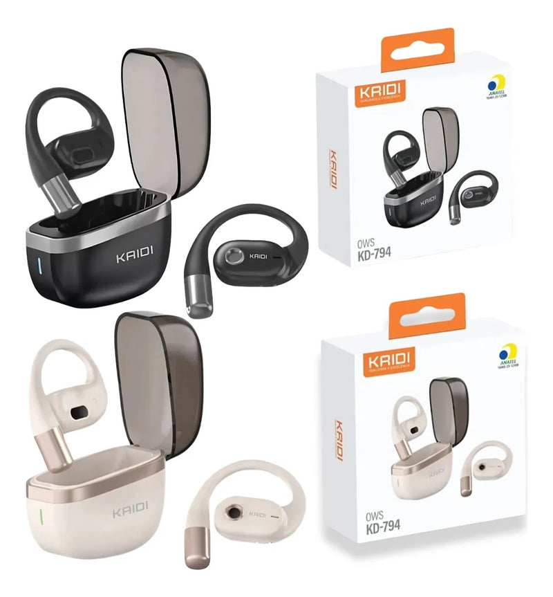 Fone de Ouvido Bluetooth Kaidi kd-794 OWS SOM HIFI 5.4 6hs de Música