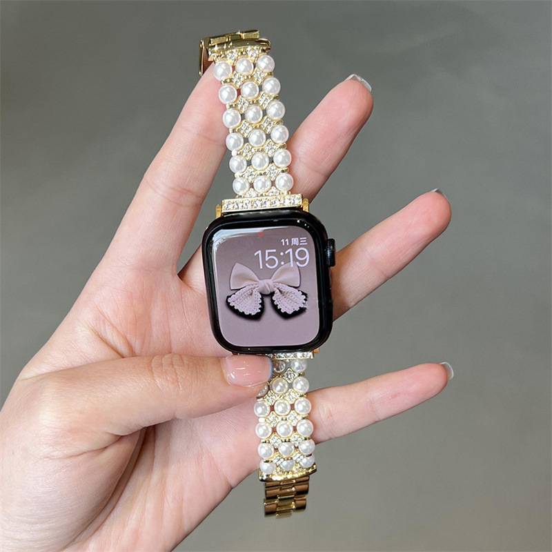 Pulseira de Luxo Perola 42mm/44mm/45mm/49mm