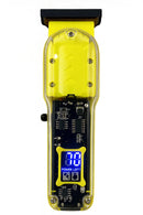 Maquina de Cortar Cabelo Transparente Visor Digital Preto