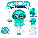 Brinquedo Polvo Dançante com Luzes LED e Sensor de Obstáculo