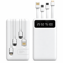 Power Bank 20.000mAh com Cabos Integrados USB-C, Lightning e Micro-USB PRETO