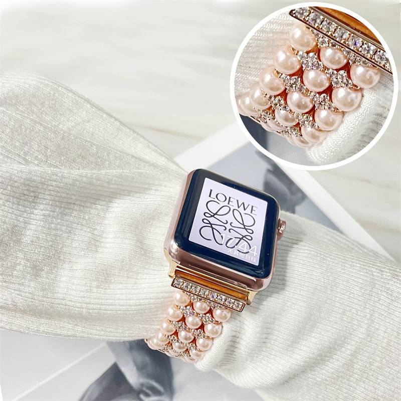 Pulseira de Luxo Perola 42mm/44mm/45mm/49mm