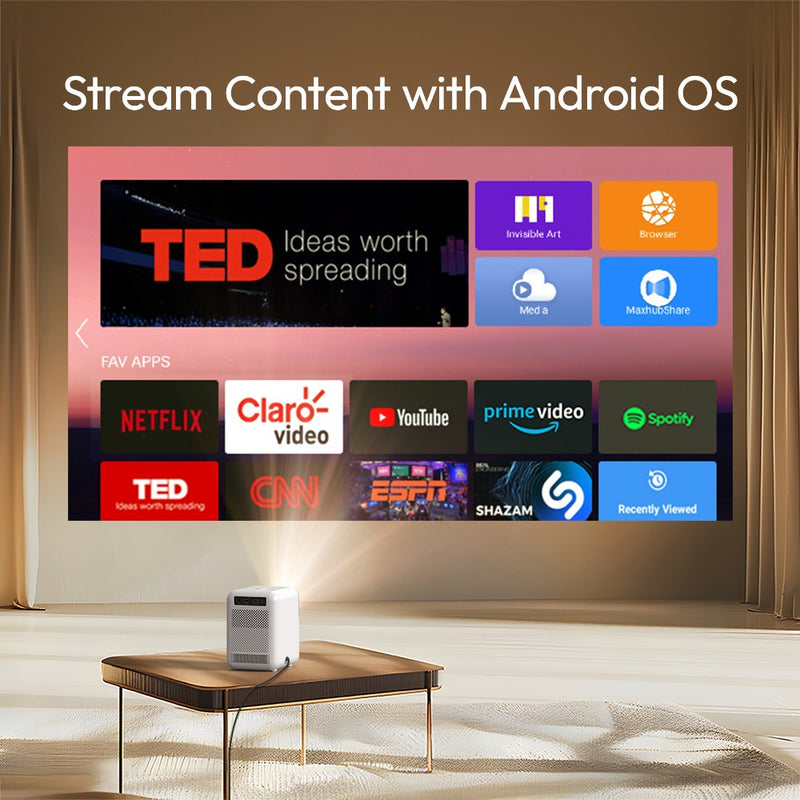 BYINTEK LOVE U4 Smart Mini Projetor de Home Theater 4K 1080P Vídeo Android WIFI