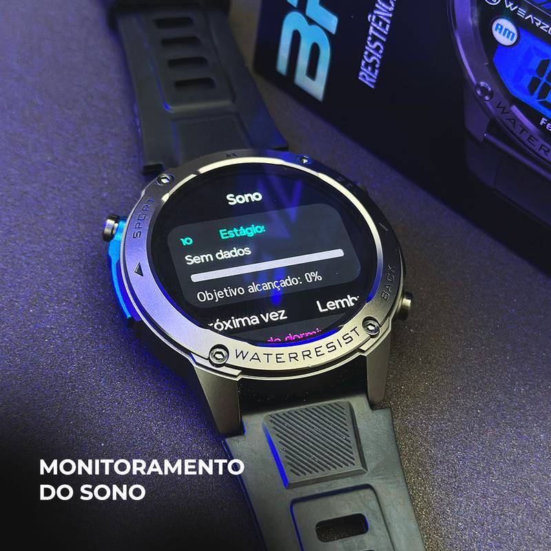Smartwatch Brave Wearzone – Resistência Militar, GPS Duplo e 170 Modos Esportivos