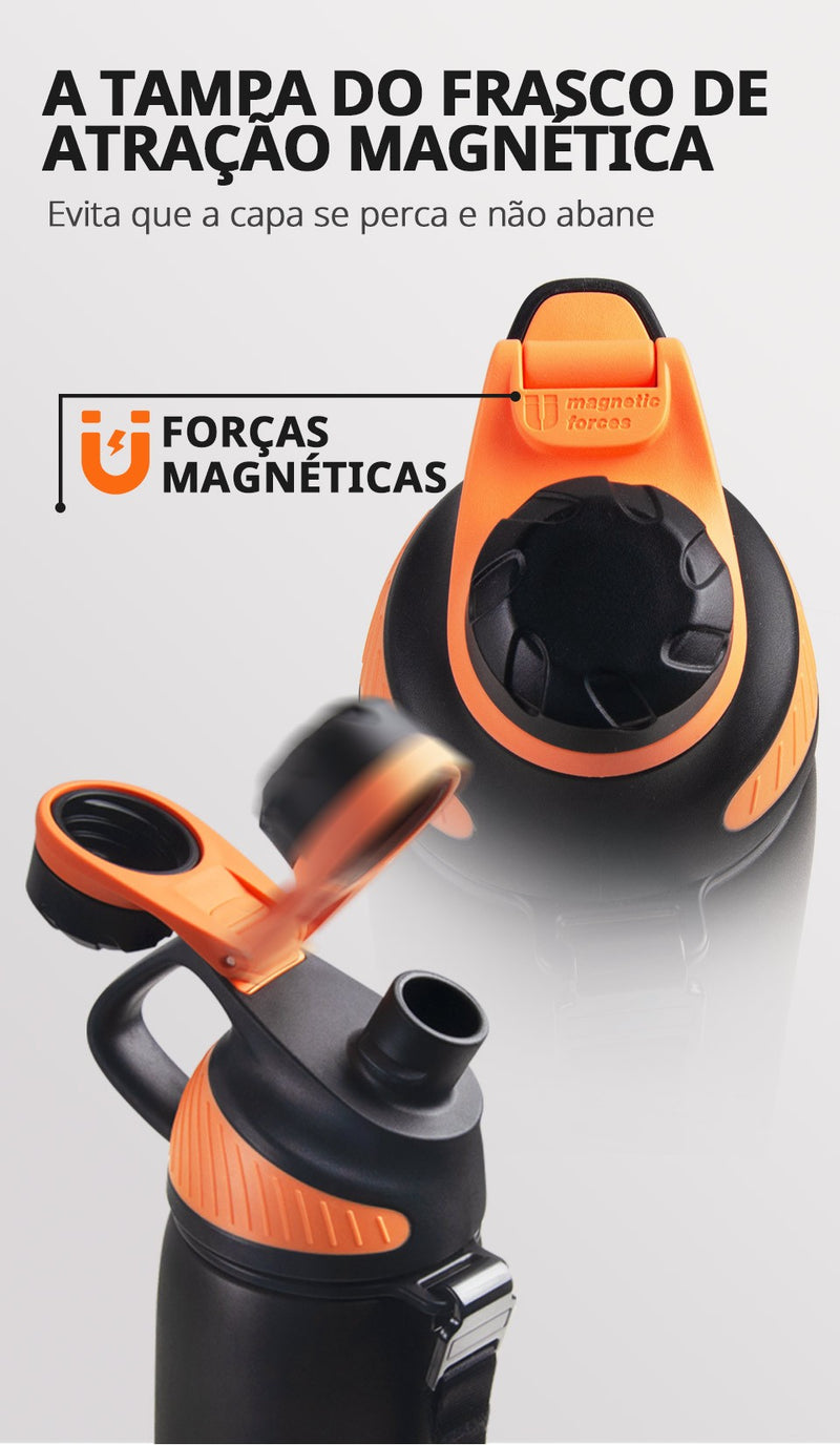 Garrafa Térmica Esportiva 1 Litro com Tampa Magnética – Alta Performance Outdoor