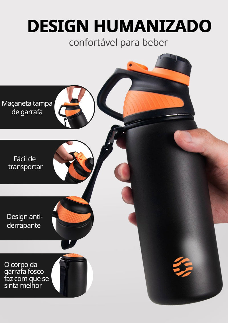 Garrafa Térmica Esportiva 1 Litro com Tampa Magnética – Alta Performance Outdoor