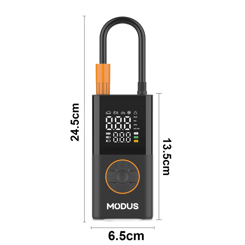Compressor de Ar Recarregável Portatil com Calibrador e Luz de Emergência