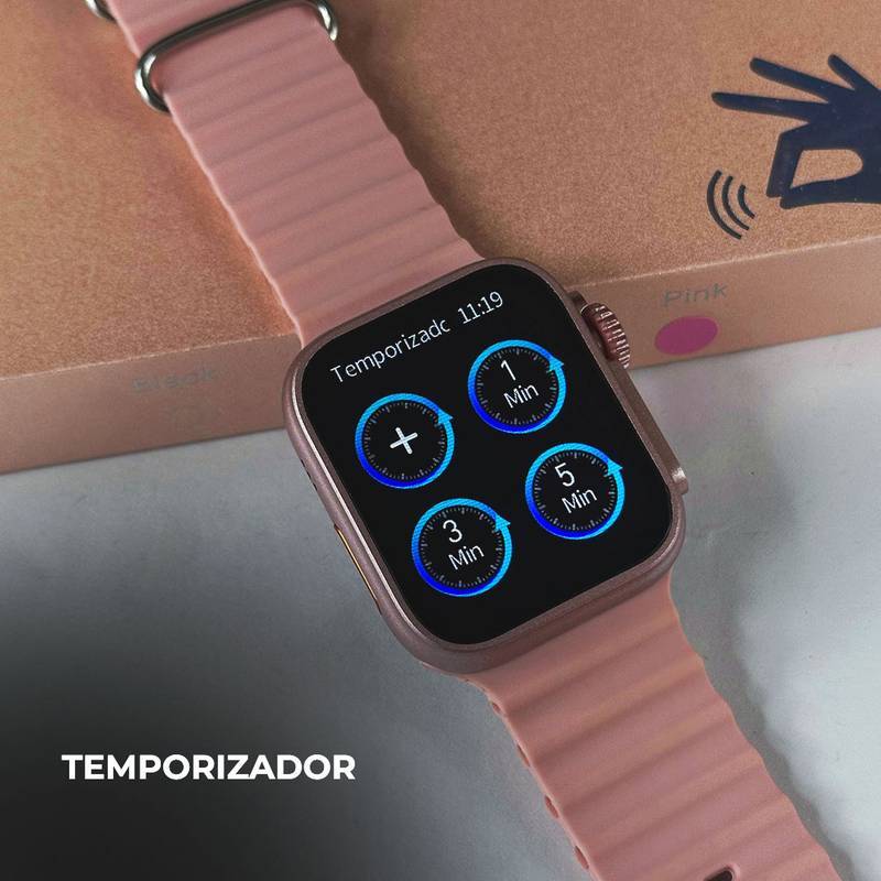 Smartwatch WS26 Ultra 2 Mini 42mm com 4 Pulseiras e Dual Touch