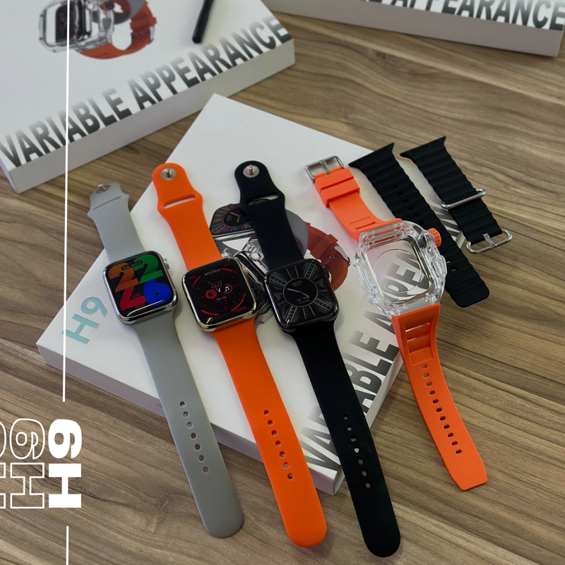 H9 Smartwatch Capa e 3 Pulseiras