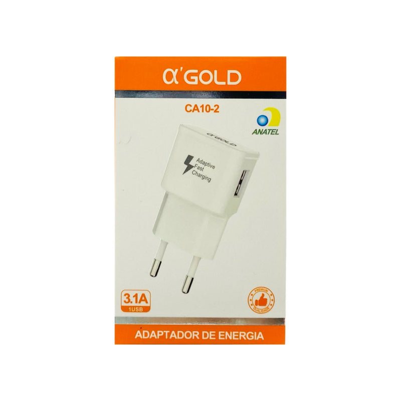 Fonte AlphaGold Carregador Celular USB 3.1A