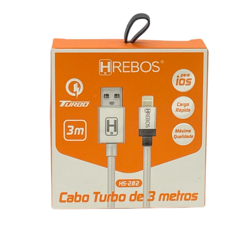 Cabo Hrebos Compatível Lightning 3 Metros